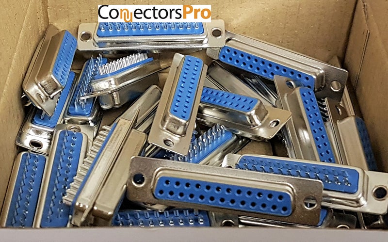 Connectors Pro Pc Accessories - Connectors Pro 25 PCS DB25 Female RS232 D-Sub 25 Pins Solder Type Connector, 25-Pack - Image 1